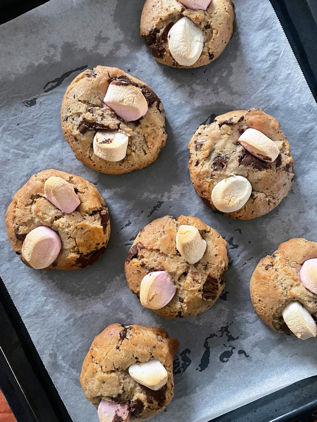 100% Homemade Marshmallow Chocolate Chip Cookie